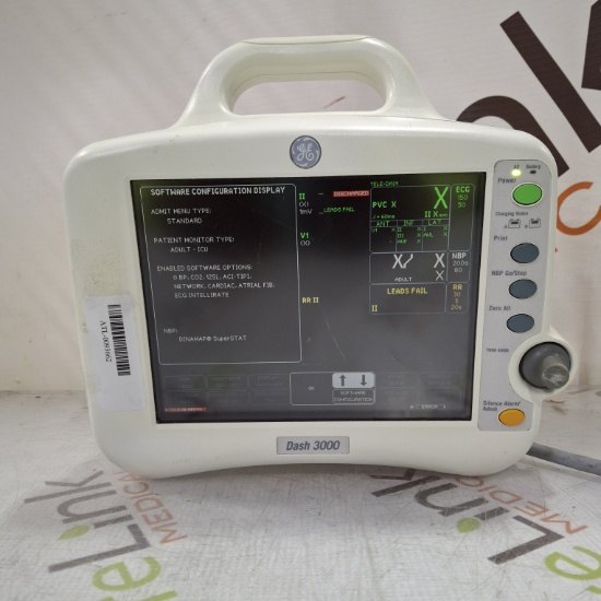GE Healthcare Dash 3000 - GE/Nellcor SpO2 Patient Monitor - 497607