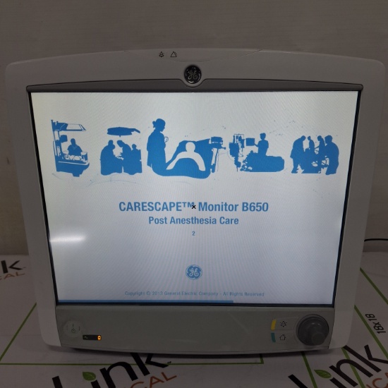 GE Healthcare Carescape B650 Post Anesthesia Care Patient Monitor - 676109