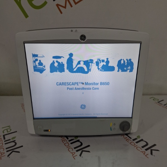 GE Healthcare Carescape B650 Post Anesthesia Care Patient Monitor - 595461