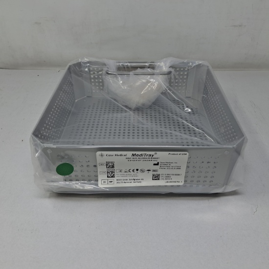 Case Medical Inc MediTray BSKH03 Half Size Aluminum Basket 9.6"x9.6"x3" - 537729