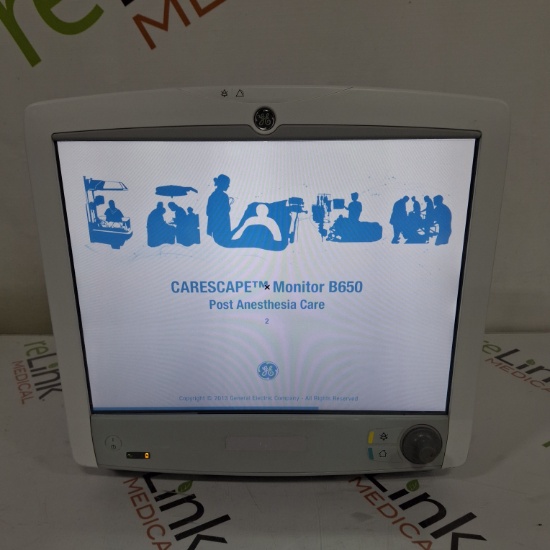 GE Healthcare Carescape B650 Post Anesthesia Care Patient Monitor - 595453