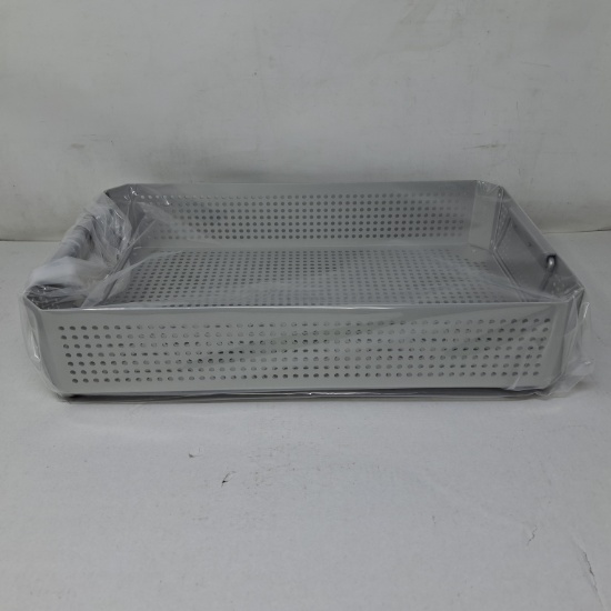 Case Medical Inc MediTray BSKQ03 Mid Size Aluminum Basket 15.8"x9.6"x3" - 537442