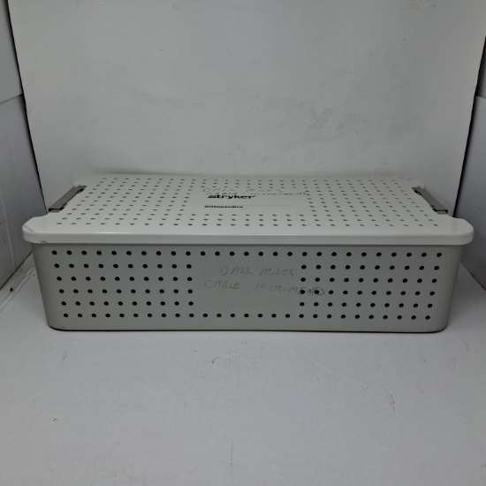 Stryker Dall-Miles Recon & Trauma Cable System Instrument Tray #1 Case - 538311