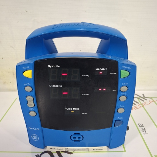 GE Healthcare Dinamap ProCare 100 Vital Signs Monitor - 662253
