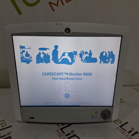GE Healthcare Carescape B650 Post Anesthesia Care Patient Monitor - 595479