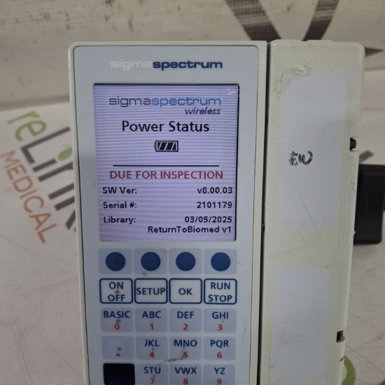 (10) Baxter Sigma Spectrum 8.00.03 w/o Battery Infusion Pump Lot