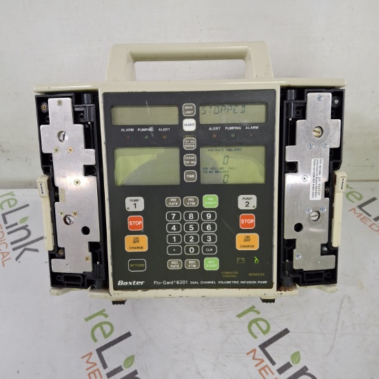 (6) Baxter Flo-Gard 6301 Dual Channel Infusion Pump Lot