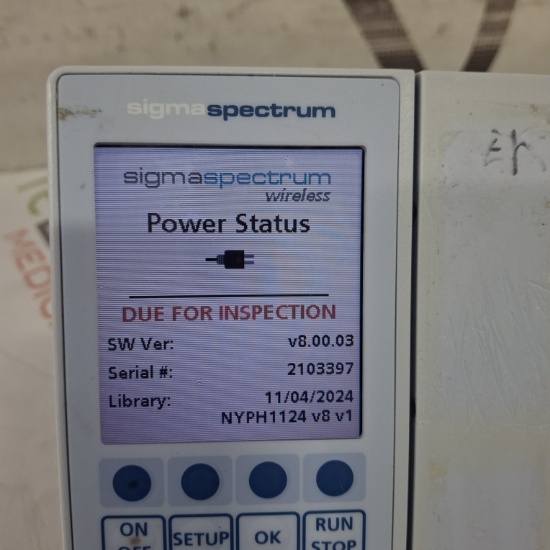 (10) Baxter Sigma Spectrum 8.00.03 w/o Battery Infusion Pump Lot