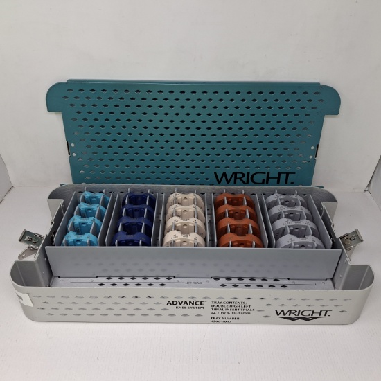Wright Surgical KS00-1017 Double High Left Tibial Insert Trials SZ 1-5, 10-17mm - 610082