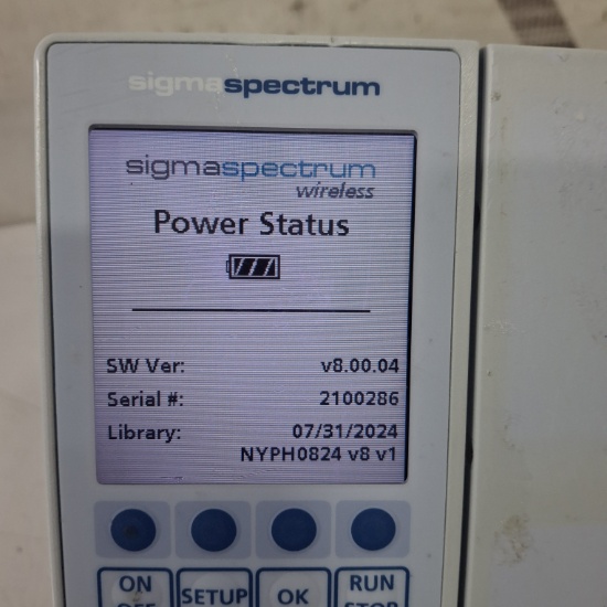 (10) Baxter Sigma Spectrum 8.00.04 w/o Battery Infusion Pump Lot