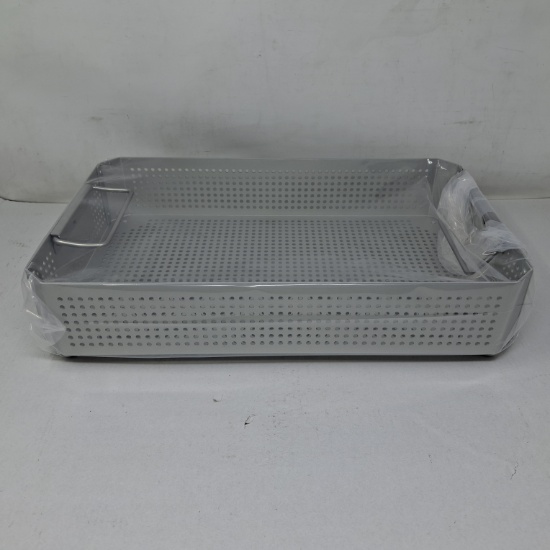 Case Medical Inc MediTray BSKQ03 Mid Size Aluminum Basket 15.8"x9.6"x3" - 537441
