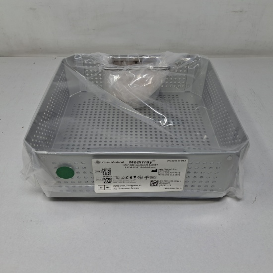 Case Medical Inc MediTray BSKH03 Half Size Aluminum Basket 9.6"x9.6"x3" - 537734