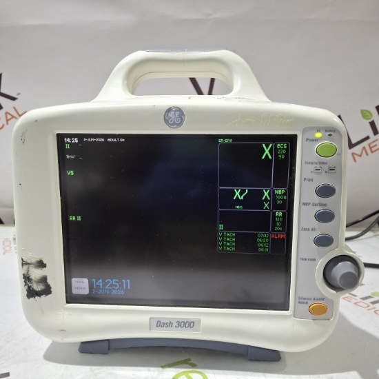 GE Healthcare Dash 3000 - GE/Nellcor SpO2 Patient Monitor - 689406