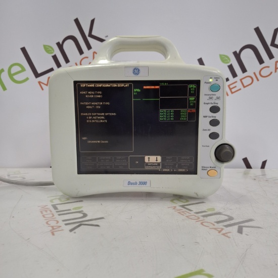 GE Healthcare Dash 3000 - Masimo SpO2 Patient Monitor - 645244