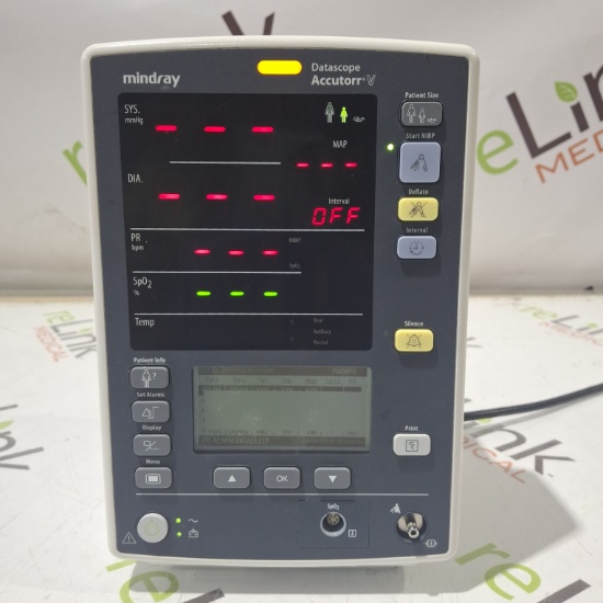 Mindray Datascope Accutorr V Vital Signs Monitor - 695477