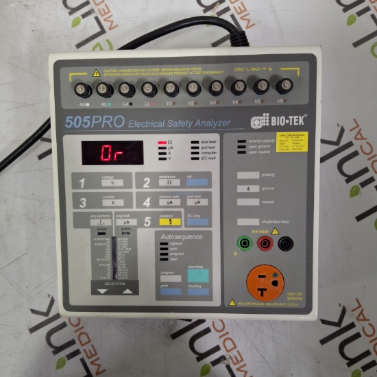 Bio-Tek Instruments 505 Pro Electrical Safety Analyzer - 587522