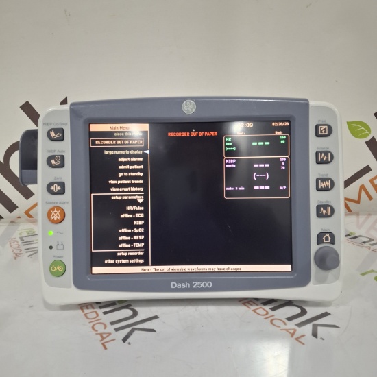 GE Healthcare Dash 2500 Patient Monitor - 647579