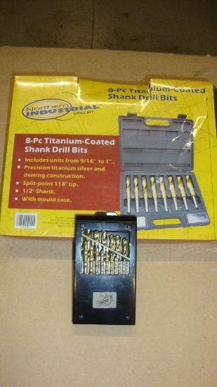 Northern Tool 8pcs Titanium Coated Shank Drill Bit Set & 20 pc Craftsman 75 Anniv. Bit Set