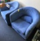 Blue Microfiber Client Chairs