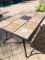 OUTDOOR OBLONG PATIO TABLE TILE TOP