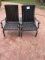 OUTDOOR CHAIRS WICKER BLACK IRON