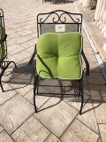 PATIO CHAIRS BACK WROUGHT IRON WITH CUSHIONS