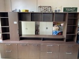 OFFICE WALL UNIT SHELVES 6 FT X 10 FT APPROX.