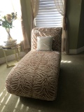 CHAISE LOUNGE TAN ZEBRA PATTERN