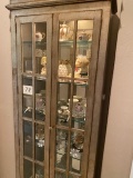 CURIO CABINET MIRROR BACK (NO CONTENTS)