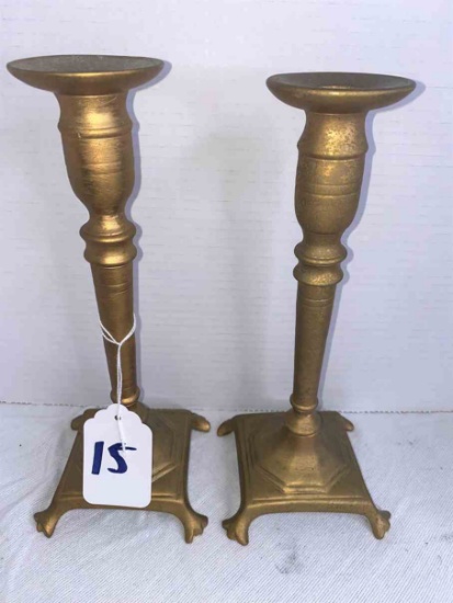 Brass Candle Holder 10"