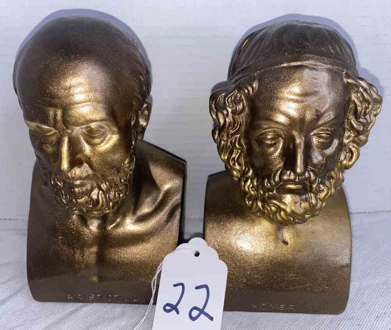 Greek Statues-Aristotle & Homer, apox  8"
