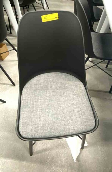 Chairs, Black & Grey Seats