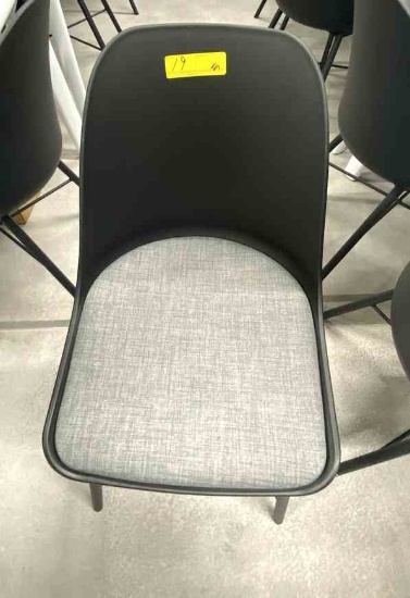 Chairs, Black & Grey Seats
