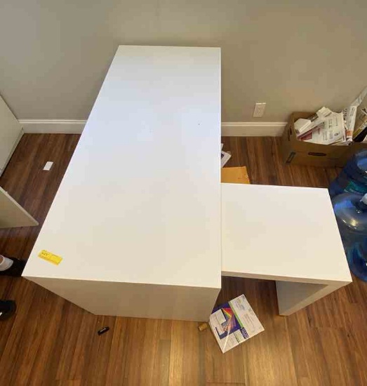 White Desk  w/ Return 5' x 26"