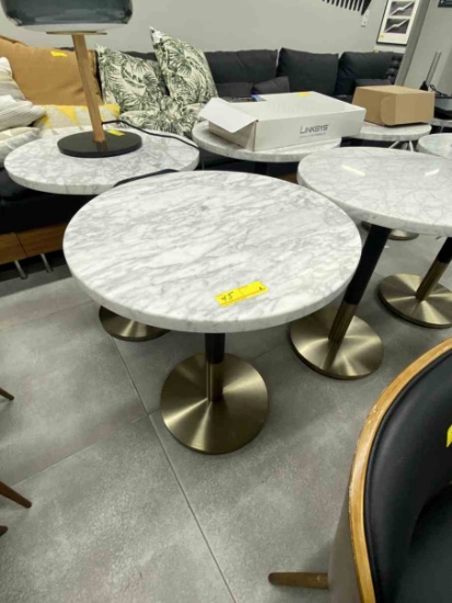 Marble Round Café Tables   24"