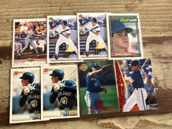 Shawn Green 8 Card Rookie Lot