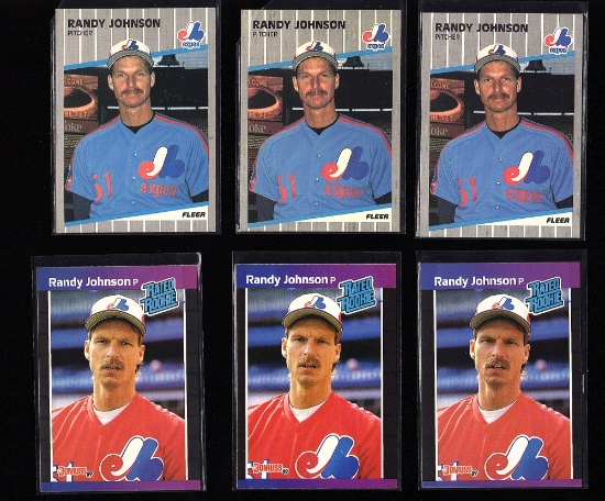 Randy Johnson 6 Card Rookie Lot