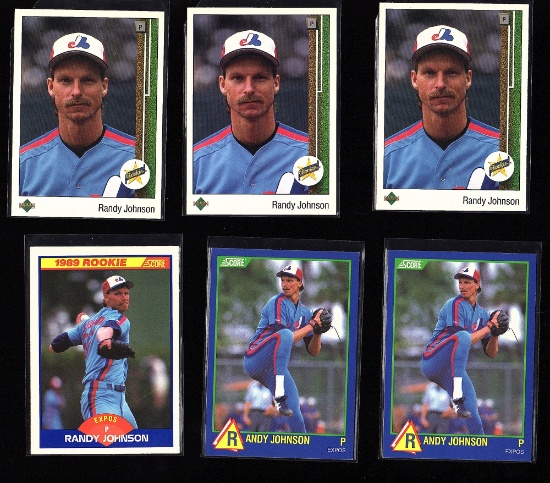 Randy Johnson 6 Card Rookie Lot
