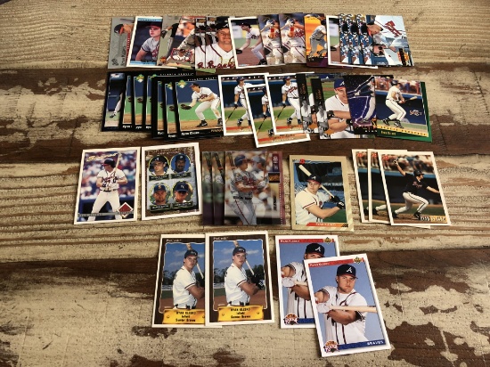 Ryan Klesko 43 Card Lot w/Rookies