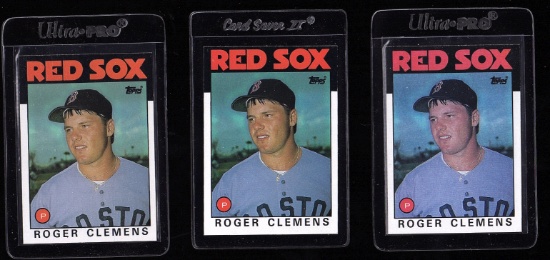 Roger Clemens 3 Card 1986 Topps Lot