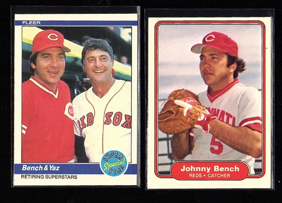 Johnny Bench 1981 & 1984 Fleer Cards