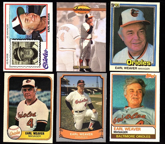Earl Weaver 6 Card Lot