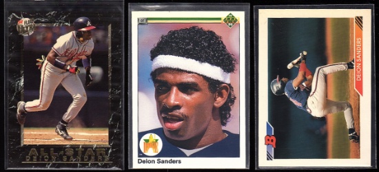 Deion Sanders 3 Card Lot