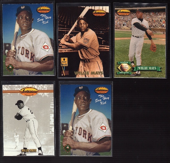 Willie Mays 5 Card Ted Williams Lot