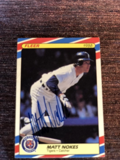 Matt Nokes Autographed Card