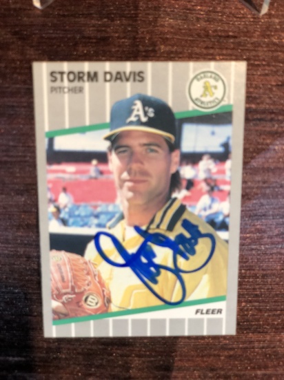Storm Davis Autographed Card