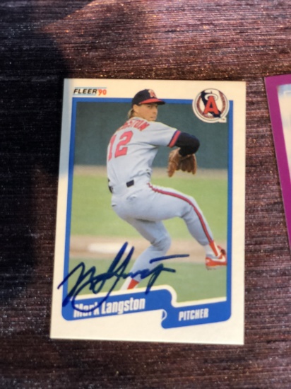Mark Langston Autographed Card