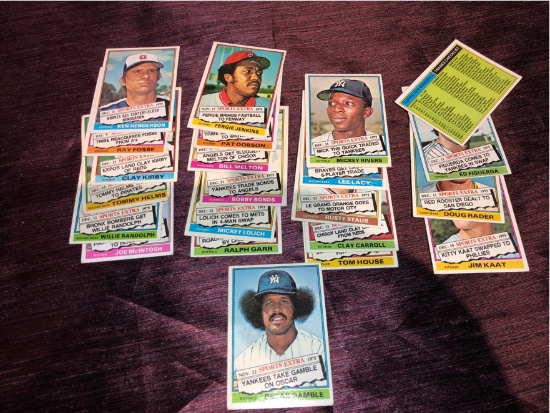 1976 Topps Traded Lot of 22 incl. Oscar Gamble