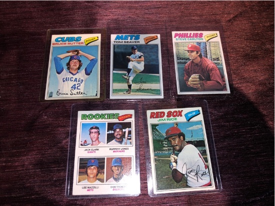1977 Topps Star Lot of 5 Cards