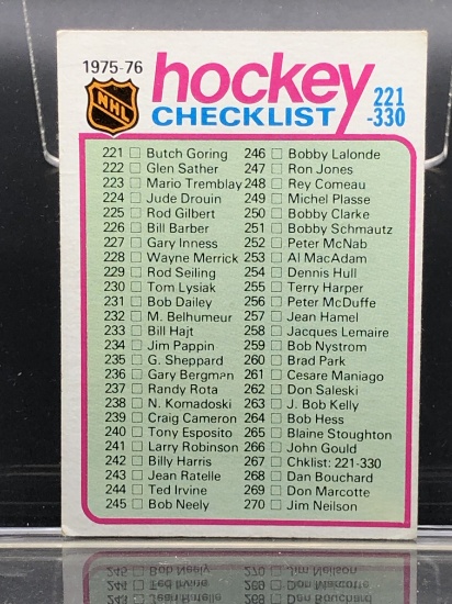 1975-76 Topps Checklist #221-330